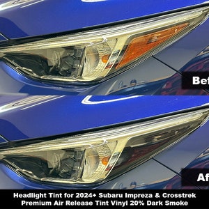 Crux Motorsports Dark Smoke 20% Headlight Tint for 2024 + Subaru Impreza & Crosstrek