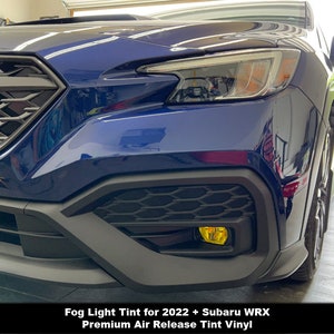 Recubrimientos para luces antiniebla Air Release de Crux Motorsports en amarillo para WRX 2022 y posteriores