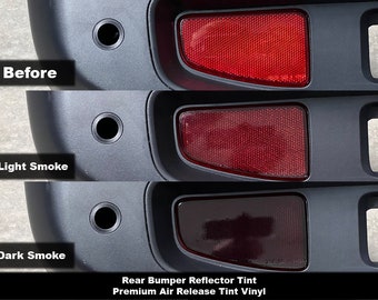 Crux Moto Bumper Reflector Tint Overlay  For 2020 + Jeep  Gladiator No Bubbles Air Release Film!