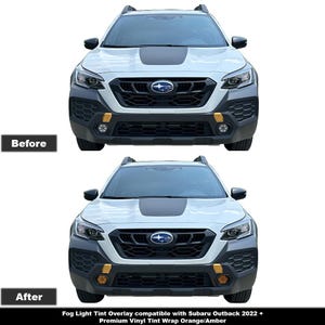 Crux Motorsports Precut Fog Light Tint Kit in Orange/Amber for 2022 + Subaru Outback & Forester Wilderness Edition