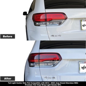 Crux Motorsports Center Upper Tail Light Tint Light Smoke 50% for 2014 – 2022 WK2 Jeep Grand Cherokee