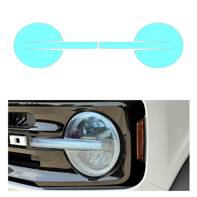 Crux Moto Headlight Full Vinyl Tint Overlay Air Blue Compatible With
