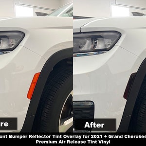 Crux Motorsports Precut Front bumper Reflector Tint for 2021 + Jeep Grand Cherokee L & NON L