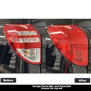 Crux Motorsports Red Tail Light Tint for 2009 – 2012 Toyota RAV4