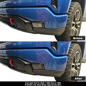 Crux Moto Fog Light Tint Light Smoke 50% for 2022 + GMC Sierra 1500