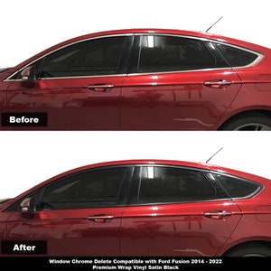 Crux Motorsports Fenster Chrom Delete Black out 2014 - 2022 Ford Fusion