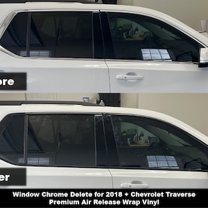 Crux Motorsports Precut Window Chrome Delete Kit for 2018 + Chevrolet Traverse