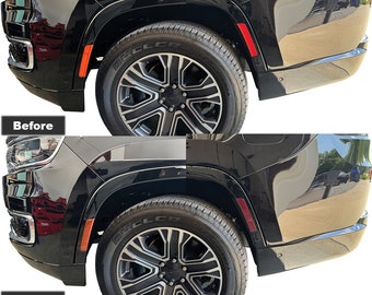 Crux Motorsports Front & Rear Side Marker Light Tint Overlay Light Smoke 50% for Jeep Wagoneer 2022 +