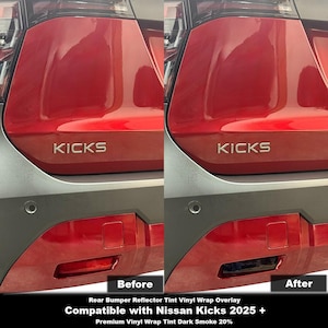 Crux Moto Bumper Reflector Vinyl Tint Overlay – Dark Smoke 20% | Precision Fit for Nissan Kicks 2025 +