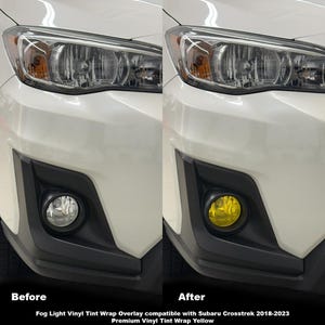 Crux Motorsports Fog Light Tint Vinyl Wrap Overlays Compatible with Subaru Crosstrek 2018 – 2023