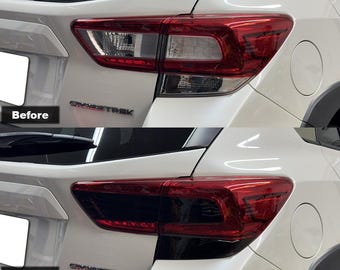 Crux Motorsports Tail Light Tint Vinyl Wrap Overlay Dark Smoke 20% Compatible with Subaru Crosstrek 2018 – 2023 & Impreza Hatch 2017 – 2023