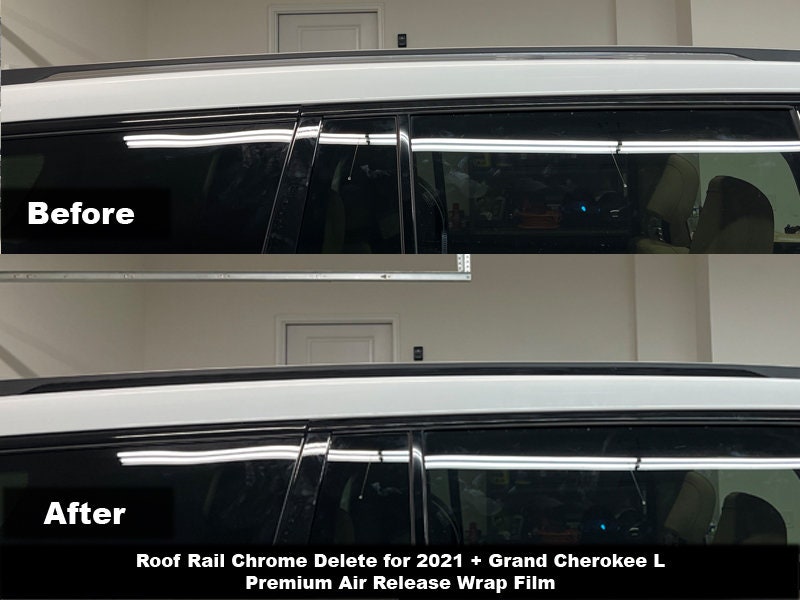Crux Motorsports Precut Roof Rail Chrome Delete Kit for 2021 Jeep Grand Cherokee L
