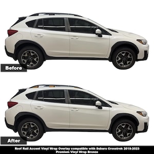 Crux Motorsports Roof Rail Accent Vinyl Wrap Compatible with Subaru Crosstrek 2018 – 2023