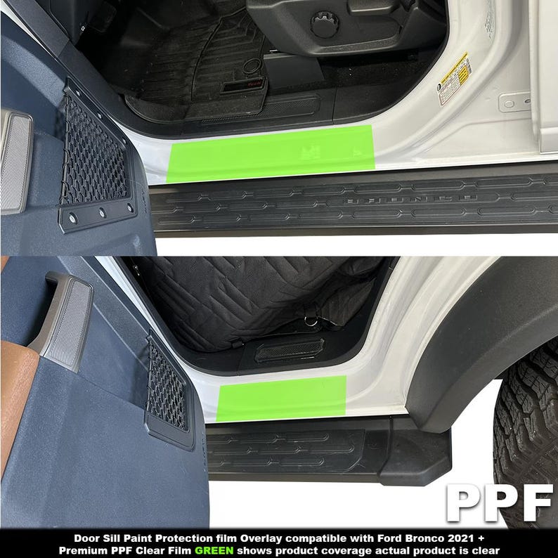 Crux Motorsports Door Sill Paint Protection Film Wrap Overlay for Ford