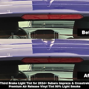 Crux Motorsports Light Smoke 50% Third Brake Light Tint for 2024 + Subaru Impreza & Crosstrek