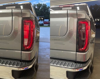 Crux Motorsports Tail Light Tint Overlays Rear for 2019 – 2021 GMC Sierra 1500 LED Lamps Only