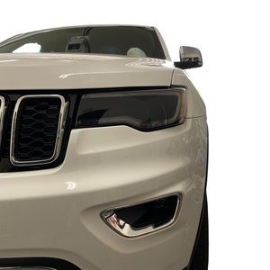 Crux Motorsports Precut Center Only Headlight Tint for 2017 + Jeep Grand Cherokee with LED Lights