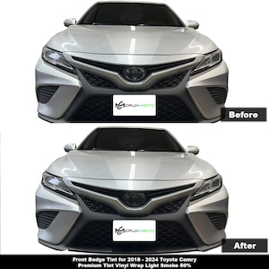 Crux Moto Front Badge Tint Light Smoke 50% for 2018 – 2024 Toyota Camry