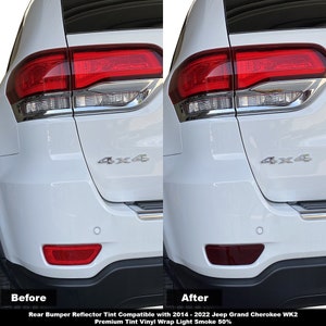 Crux Motorsports Bumper Reflector Tint Light Smoke 50% for 2014 – 2022 WK2 Jeep Grand Cherokee