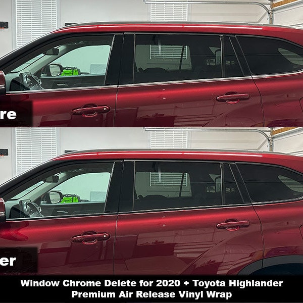 Crux Motorsports Window Chrome Delete Kit for 2020 + Toyota Highlander