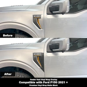 Crux Moto Fender Vent Vinyl Wrap Overlay | Precision Fit compatible with Ford F150 2021 +