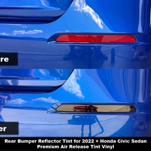 Superposición de tinte del reflector trasero Crux Moto para 2022 + Honda Civic Sedán