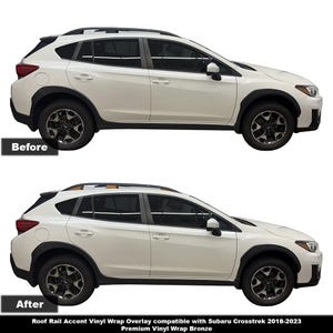 Crux Motorsports Roof Rail Accent Vinyl Wrap Compatible with Subaru Crosstrek 2018 – 2023