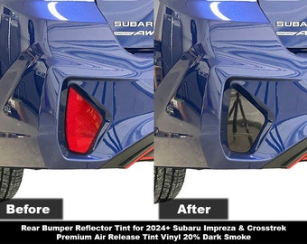 Crux Motorsports Dark Smoke 20% Rear Reflector Tint for 2024 + Subaru Impreza & Crosstrek