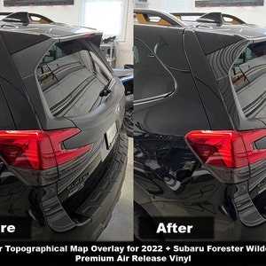 Crux Motorsports Precut Topographical Rear Spoiler Overlay Kit for 2022 + Subaru Forester Wilderness