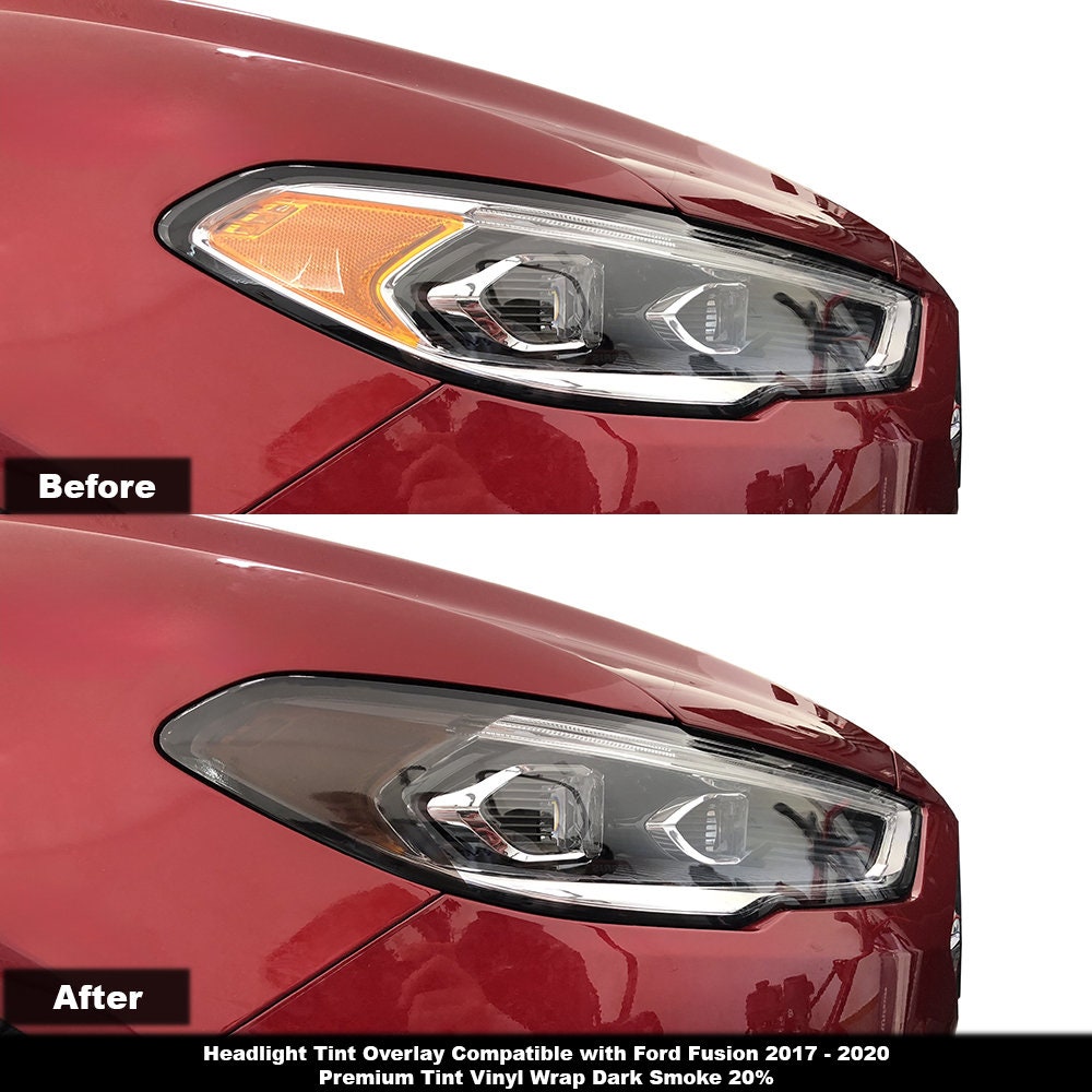 Crux Motorsports Headlight Tint – Dark Smoke 20% Amber Only For 2015-2021 Subaru WRX STi
