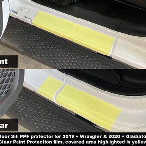 Película de protección de pintura del alféizar lateral Crux Moto para 2019 + Jeep Wrangler & Gladiator