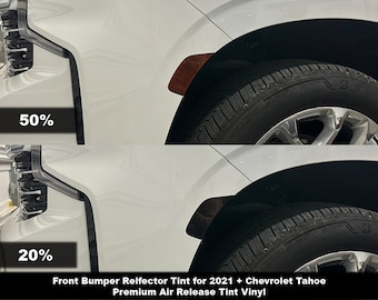 Smoke Vinyl Overlay Kit For 2021-2024 Chevy Tahoe Rear Bumper Reflectors - Blackout - View #5