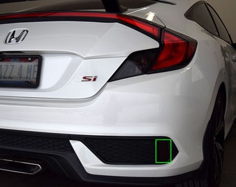 Crux Moto Hinten Reflektor Tint-Overlay für 2016 - 2021 Sony Civic Coupé