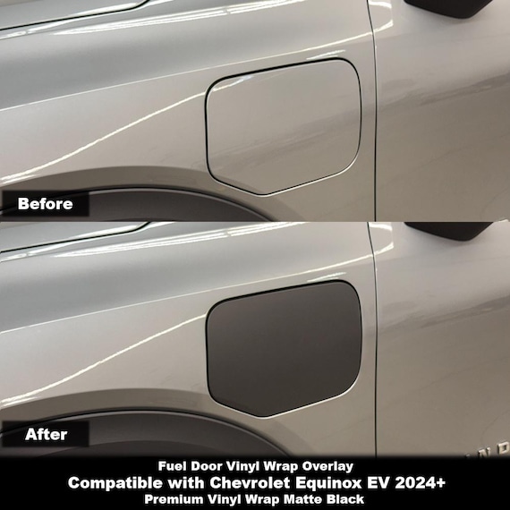 Crux Moto Fuel Door Vinyl Wrap Overlay | Matte Black | Precision