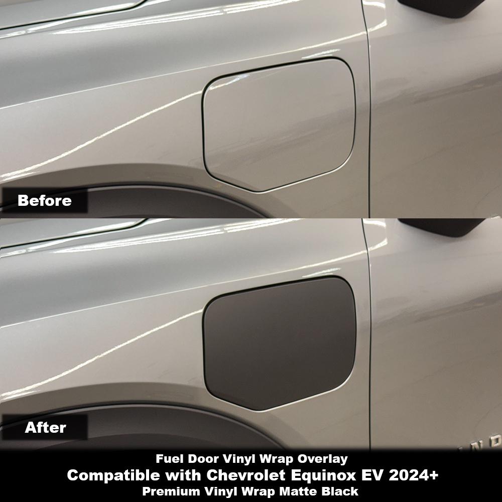 Crux Moto Fuel Door Vinyl Wrap Overlay | Matte Black | Precision