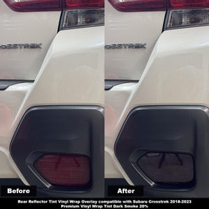Crux Motorsports Rear Bumper Reflector Vinyl Tint Wrap Overlay Compatible with Subaru Crosstrek 2018 – 2023