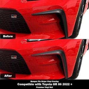 Crux Motorsports Bumper Pin Stripe Vinyl Overlay Decal | Precision fit For Toyota GR 86 2022 +