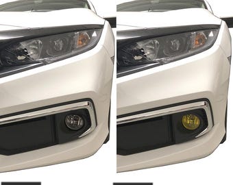 Crux Motorsports Nebellicht-Vinyl-Overlay-Kompatibel für Sony Civic Sedan 2016 - 2021