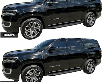 Crux Motorsports Window Chrome Delete Wrap Overlay for Jeep Wagoneer 2022 +