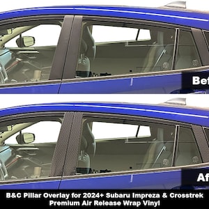 Crux Motorsports B&C Pillar Overlay for 2024 + Subaru Impreza + Crosstrek