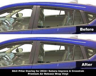 Crux Motorsports B&C Pillar Overlay for 2024 + Subaru Impreza + Crosstrek