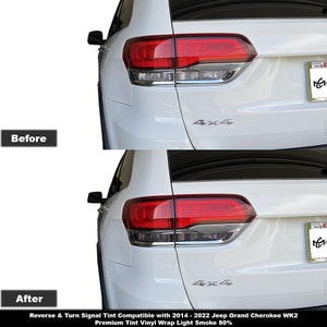 Crux Motorsports Reverse & Turn Signal Tint Light Smoke 50% for 2014 – 2022 WK2 Jeep Grand Cherokee