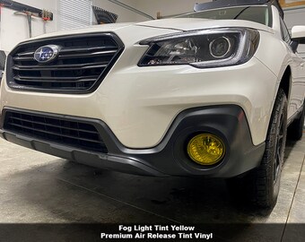 Yellow Fog Light Overlay Tint Precut Vinyl - 2015-2019 Subaru Outback, Deliciousticker