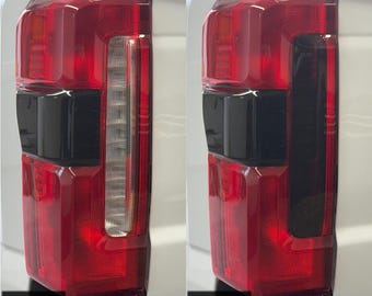 Crux Moto Tail Light Vinyl Tint Overlay – Dark Smoke 20% | Precision Fit for 2023 + Ford Super Duty