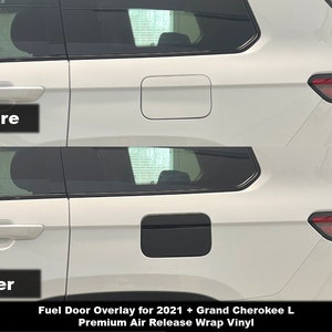 Crux Motorsports Precut Fuel Door Overlay Kit for 2021 + Jeep Grand Cherokee L
