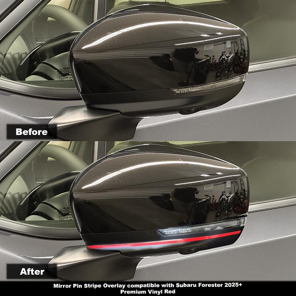 Crux Motorsports Mirror Pin Stripe Overlay for Subaru Forester