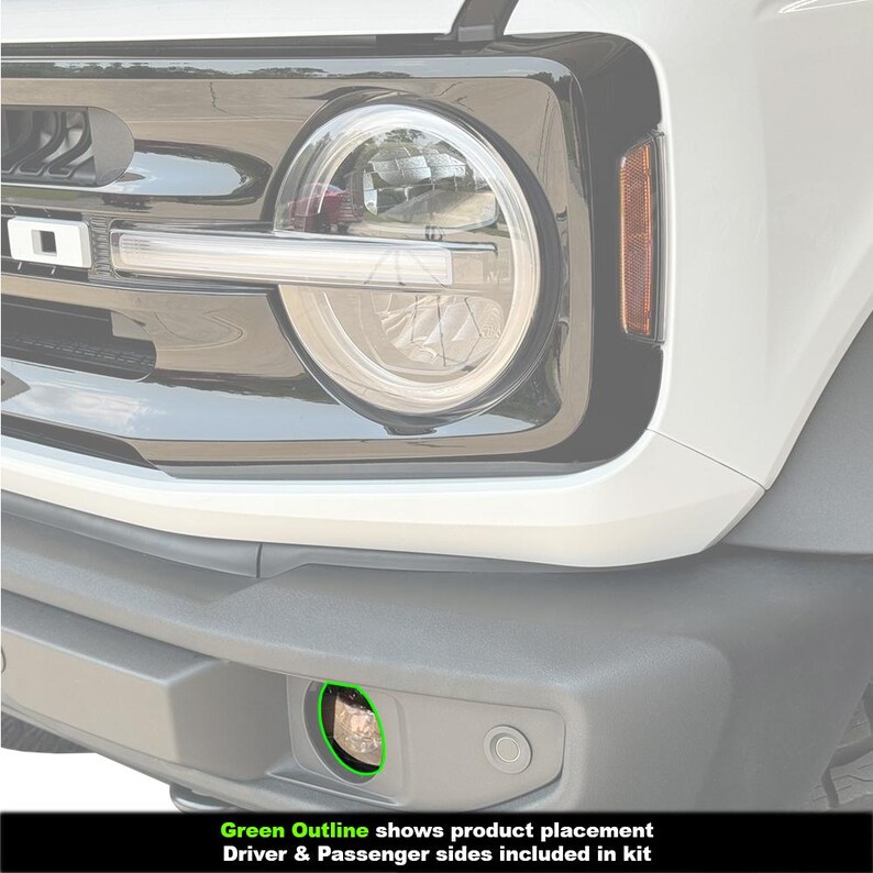 Crux Moto Fog Light Vinyl Tint Overlay Light Smoke 50 Compatible With