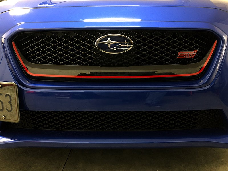 Crux Motorsports Precut Grill Pin stripe for 2015 - 2017 Subaru WRX & STi S207 Style