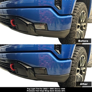 Crux Moto Fog Light Tint Dark Smoke 20% for 2022 + GMC Sierra 1500