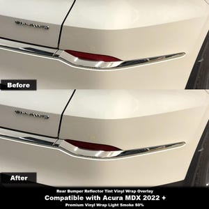 Crux Moto Bumper Reflektor Tint Vinyl Wrap Overlay - Hellrauch 50% | Präzisions-Passend für Acura MDX 2022+
